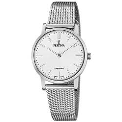 Festina Uhr Für Damen F20015/1 Swiss Made Silber Edelstahl Case SilberEdelstahl Band von Festina