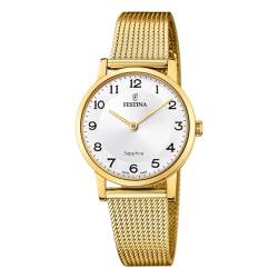 Festina Uhr Für Damen F20023/5 Swiss Made Gold Edelstahl Case GoldEdelstahl Band von Festina