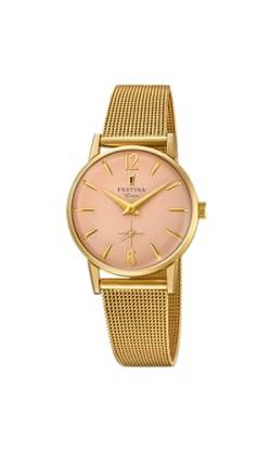 Festina Uhr Für Damen F20259/2 Outlet Gold Edelstahl Case SilberEdelstahl Band von Festina