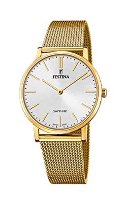 Festina Uhr Für Herren F20022/1 Swiss Made Gold Edelstahl Case GoldEdelstahl Band von Festina