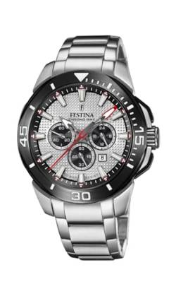 Relojes Festina Herren Analog Quarz Uhr mit Edelstahl Armband F20641/1 von Festina