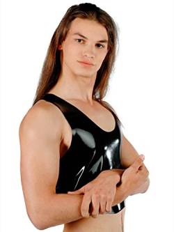 Fetisso - 2210 - Latex Männer Gummi T.Shirt, lang, Farbe:Schwarz, Größe:XL von Fetisso