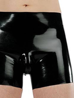 Fetisso Shorty mit Ausbuchtung Boxershort Latex Black Fetisch Clubwear (Small) von Fetisso