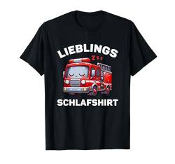 Lieblings Schlafshirt Schlafanzug Pyjama Kinder Feuerwehr T-Shirt von Feuerwehrauto Schlafshirt Merch Jungen Männer