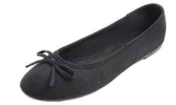 Feversole Damen Klasssische Ballerinas Mikrofaser Balerinaschuhe Flach Damenschuhe von Feversole