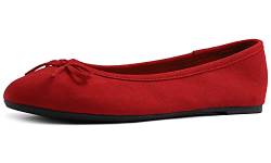 Feversole Damen Klasssische Ballerinas Mikrofaser Balerinaschuhe Flach Damenschuhe von Feversole