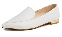 Feversole Women's Loafer Flat Pointed Deco Low Heel Mode, Spitze Flache Schuhe，Klassische Ballerinas Profilsohle Braun Getreide 39 EU von Feversole