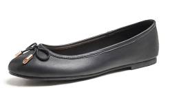 Feversole Women's Soft Cushion Weiches Kissen für Damen, extra gepolsterter Komfort, runde Zehen, Mary Jane-Metallschnalle, modische Ballerinas, Wanderschuhe von Feversole