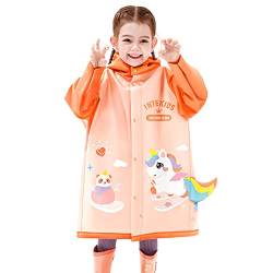 Fewlby Regenmäntel Kinder, Regenponcho Jungen Mädchen wasserdichte Regenjacken Outdoor Regenbekleidung Mit tragbarer Tasche 3-4 Jahre von Fewlby