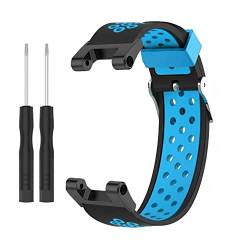 Feysentoe Armband Kompatibel für Aamazfit T-Rex/ T-Rex pro Estrazarmband Uhrenarmband(Schwarz Blau) von Feysentoe