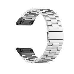 Feysentoe Armband Kompatibel für Amazfit Falcon für Garmin Fenix 7/6/5/für Coros Vertix Estrazarmband Uhrenarmband SZ.(Silber) von Feysentoe