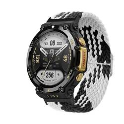 Feysentoe Armband Kompatibel für Amazfit T-Rex 2 Estrazarmband Uhrenarmband(Schwarz und weiß) von Feysentoe