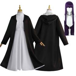 Fiamll Anime Fern Cosplay Kostüm Frauen Outfit Full Set Anime Mittelalter Kleid Fern Kostüm Halloween Karneval Anzug mit Perücke L von Fiamll