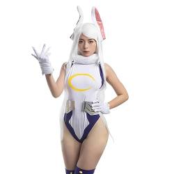 Fiamll Miruko Cosplay Kostüm MHA Rabbit Hero Mirko Bunny Bodysuit Kostüm für My Hero Academia Bunny Cosplay Suit L/XL von Fiamll