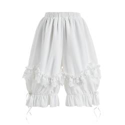 Fiamll Viktorianischer Pantaloons Damen Lolita Süße Kurz Bloomer Viktorianische Steampunk Bloomers Shorts S/M von Fiamll
