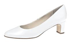 Fiarucci Brautschuhe Anya - Pumps Dame Weiß Leder - Hochzeitsschuhe Blockabsatz - Gr 37 EU 4 UK von Fiarucci