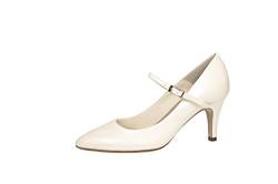 Fiarucci Brautschuhe Bettine - Damen, Mary Jane Pumps, Perle/Creme, Leder, Bequem Gepolstert, Gr. 40 (UK 7) von Fiarucci