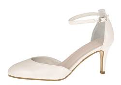 Fiarucci Brautschuhe Fannie - Perle Creme Leder Riemchen Foam - Pumps Größe 41 EU 8 UK Damen von Fiarucci