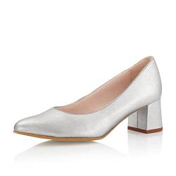 Fiarucci Brautschuhe Mette - Damen, Pumps, Platino, Leather - Gr. 39.5 (UK 6.5) von Fiarucci