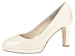 Fiarucci Brautschuhe Renate - Pumps, Plateau, Ivory / Creme, Leder, Größe 41 - Hochzeitsschuhe, High Heels, Blockabsatz von Fiarucci