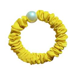 Fiauli Haarband, angenehm zu tragen, modisch, Kunstperlen, elastisch, Gelb von Fiauli