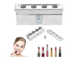 DIY Lippenstiftform, Lippenbalsam machen Tool Kit Set, 4 Kavitäten DIY Lippenstiftform Aluminiumlegierung Lippenbalsam Maker Tool für Lippenstift(Single use) von Fictory