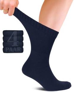 Fiera Besa Diabetiker Unisex Baumwollsocken mit Komfortbund: Nahtlos für Alltags- und Businessgebrauch; Ideal für Herren und Damen; 4 Paar von Fiera Besa