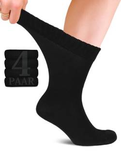 Fiera Besa Diabetiker Unisex Baumwollsocken mit Komfortbund: Nahtlos für Alltags- und Businessgebrauch; Ideal für Herren und Damen; 4 Paar von Fiera Besa