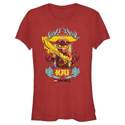 Fifth Sun Damen Kai-Anstecker T-Shirt, rot, M von Fifth Sun