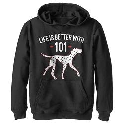 Kids' Disney 101 Dalmations Better with Youth Pullover Hoodie, Black, Large von Fifth Sun