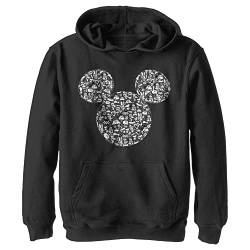 Kids' Disney Classic Mickey Icons Fill Youth Pullover Hoodie, Black, S(5/6) von Fifth Sun