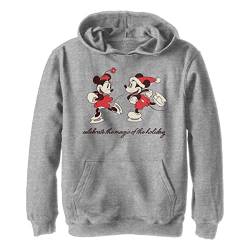 Kids' Disney Classic Mickey Vintage Holiday Skaters Youth Pullover Hoodie, Athletic Heather, Medium von Fifth Sun
