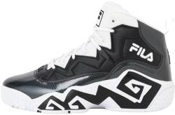 Fila MB Engineering Herren Basketball-Sneaker, hohe Knöchelstütze, dicke Sohle, Weiß/Schwarz/Weiß, 43 EU von Fila
