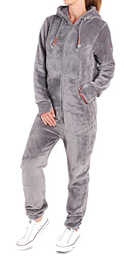 Finchgirl F2001 Damen Jumpsuit Teddy Fleece Dunkelgrau Gr. L von Finchgirl