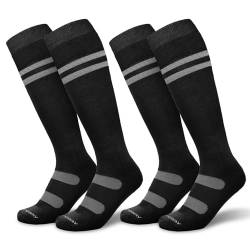 Findway Skisocken für Herren und Damen,Snowboardsocken, Kniehohe, Dicke Thermosocken für Kaltes Wetter, Atmungsaktiv, Schnell Trocknend,2 Paar Pack von Findway