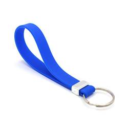 Schlüsselanhänger Keytag Silikon von Finest-Folia (Blau) von Finest Folia