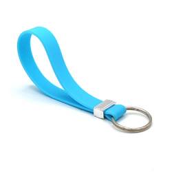 Schlüsselanhänger Keytag Silikon von Finest-Folia (Hellblau) von Finest Folia