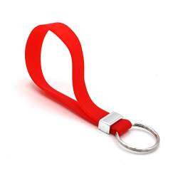 Schlüsselanhänger Keytag Silikon von Finest-Folia (Rot) von Finest Folia