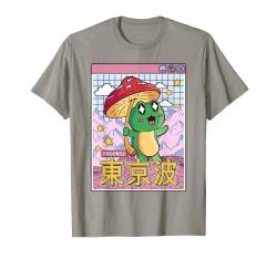 Happy Frosch Mushroom Japan Wave Kawaii Cottagecore Aesthetic T-Shirt von Finest Japanese Aesthetic By Tokyo Waves