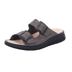 Finn Comfort Herren Pantoletten Sandalen Cayman-S Pantolette Nubukleder Fußbett Bequem Freizeit uni pantoletten wechselfussbett leder von Finn Comfort