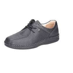 Finn Comfort Herren Schnürhalbschuhe Norfolk Halbschuh Glattleder Freizeit Elegant Schuhe Uni Norfolk Halbschuh schwarz wechselfußbett von Finn Comfort