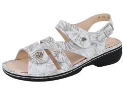 FINN COMFORT Gomera Damen Sandalen weiß braun dune Savanne Glattleder von FinnComfort