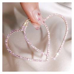 Boucles d'oreilles créoles en diamant rose pour femmes, bijoux de fiançailles, de mariage, de mariée, de princesse von Finoti