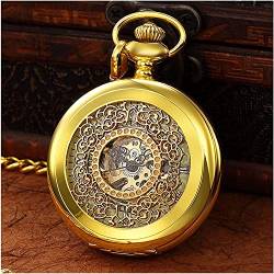 Licht Nacht Leuchtende Mechanische Taschenuhr Kette Medaillon Zifferblatt Hohl Steampunk Skeleton Männer Frauen MensClock Uhren von Finoti