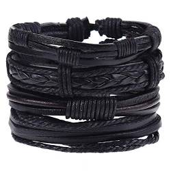 Wickelarmband, Schmuck, Vintage-Stil, gewebter Lederschmuck, handgefertigte Armbänder für Männer und Frauen, Unisex, Punk-Armbänder, Handgelenkseil von Finoti