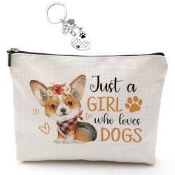 Lustige Kosmetiktasche, Make-up-Reißverschlusstasche, Kulturbeutel, lustiges Geburtstags- und Weihnachtsgeschenk für Mädchen und Frauen, Wie abgebildet, Hund von Finpletai