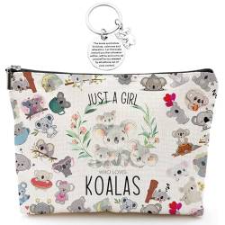 Lustige Kosmetiktasche, Make-up-Reißverschlusstasche, Kulturbeutel, lustiges Geburtstags- und Weihnachtsgeschenk für Mädchen und Frauen, Wie abgebildet, Koalas von Finpletai