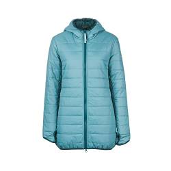 Finside W Vaalia Blau - Leichte zip-in kompatible Damen Steppjacke, Größe 38 - Farbe Smoke Blue - Deep Teal von Finside