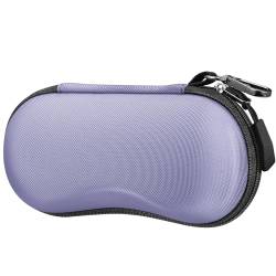 Fintie Hardcase Sonnenbrillen Etui, Hartschale EVA Brillenetui für Große Brillen Schwimmbrillen Sportbrillen mit Karabiner Tragbare Kratzfeste, Lila von Fintie