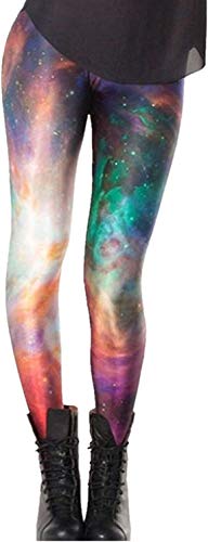 Aventy Damen Supernova Unicorn Digital Printed Tight Leggings Stretchy Hose Skinny Pants Workout Gr. One size , Colored Galaxy von Fioeyr